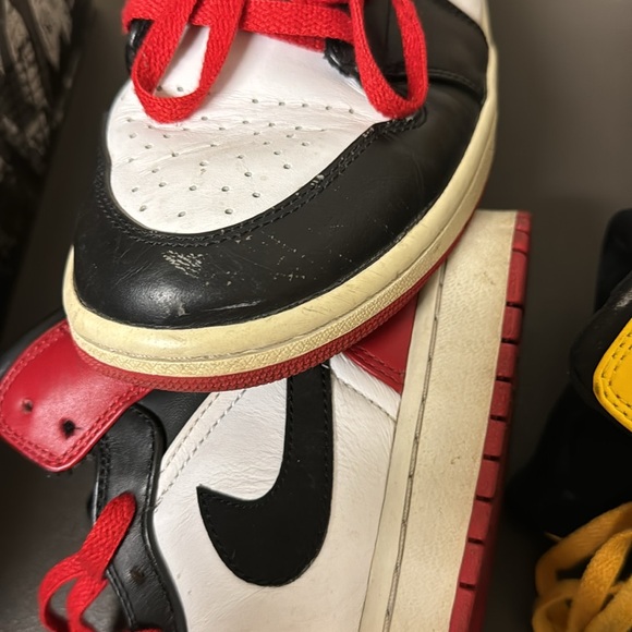 Used Jordan 1 old love new love size 10 2007 Jordan 1 mid vintage - Picture 8 of 13